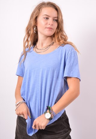 VINTAGE CHAMPION T-SHIRT TOP BLUE
