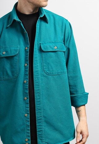 VINTAGE COTTON SHIRT BLUE