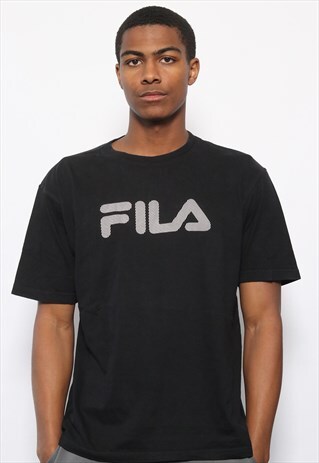 VINTAGE FILA BIG LOGO T-SHIRT BLACK