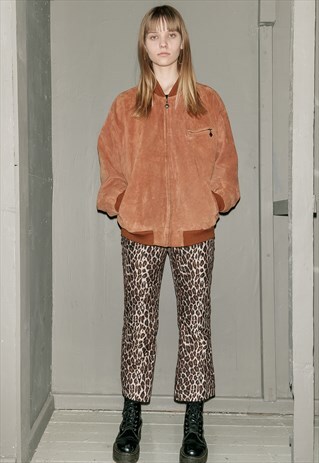 VINTAGE LEATHER SUEDE BOMBER JACKET