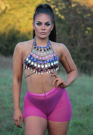 SUCKERPUNCH PINK MESH SHORTS
