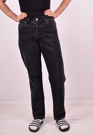 LEVI'S WOMENS VINTAGE JEANS W30 L30 BLACK 90S