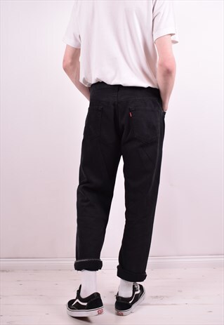LEVI'S MENS VINTAGE JEANS W34 L28 BLACK 90'S