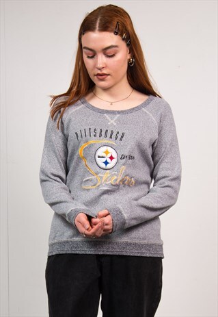 NFL 90'S GREY PITTSBURGH STEELERS SWEATSHIRT