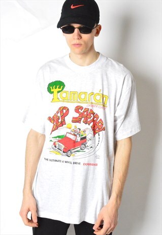 VINTAGE 90S WHITE SAFARI SUMMER FESTIVAL T-SHIRT