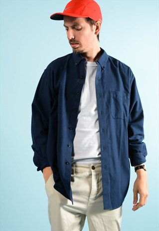 VINTAGE BLUE FLANNEL SHIRT