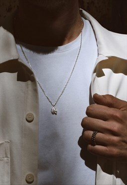 Raw Necklace Silver, 60