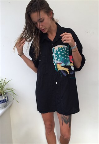 CRAZY PATTERN OVERSIZED RETRO VINTAGE UNISEX FESTIVAL SHIRT
