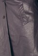 VINTAGE LEATHER JACKET Y2K MATRIX STYLE DARK PURPLE COAT
