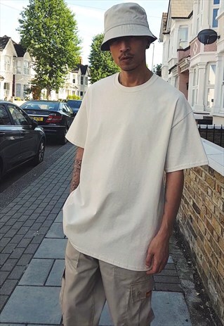 PLAIN OVERSIZED T-SHIRT CREAM