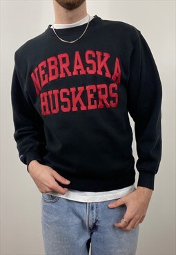 Vintage Nebraska Huskers black college sweatshirt