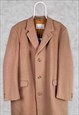 Vintage Aquascutum Beige Overcoat Jacket Wool XL 44