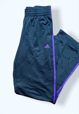 Vintage Adidas Three Stripe Purple Straight Fit Joggers