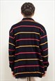 VINTAGE 00'S MEN STRIPED SWEATSHIRT IN MULTI