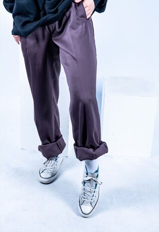 VINTAGE HIGH-WAISTED TROUSERS IN PURPLE