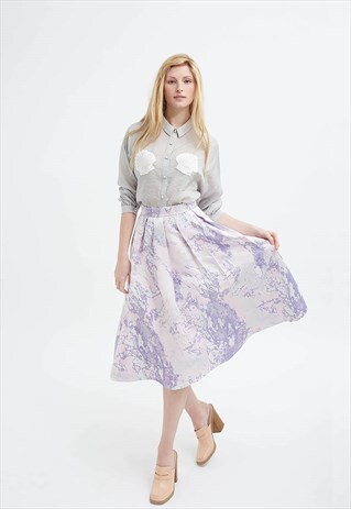 PURPLE RIPPLE SKIRT (LILAC)