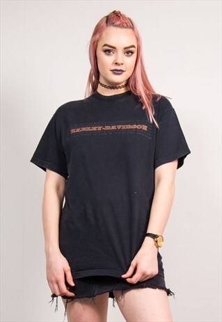 90'S VINTAGE BLACK HARLEY DAVIDSON T-SHIRT