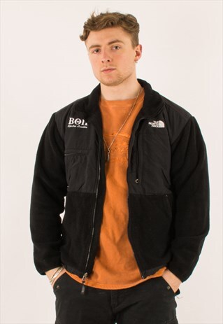 VINTAGE BLACK NORTH FACE FULL ZIP DENALI FLEECE MEDIUM