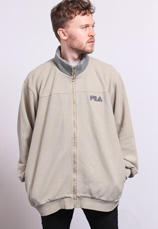 VINTAGE FILA ZIP UP FLEECE TOP
