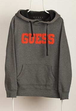 Vintage Guess Script Hoodie Grey