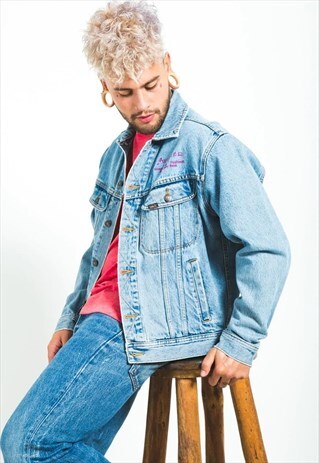 VINTAGE 80S ORIGINAL LEE BASIC DENIM JACKET/ S6739
