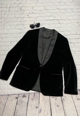 Black Velour Feel Hugo Boss Blazer Jacket