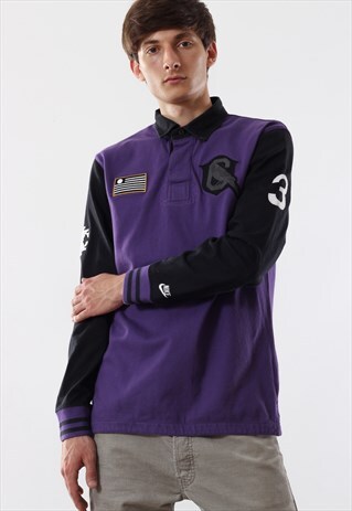 VINTAGE NIKE BRAZIL RUGBY 90S PURPLE LONG SLEEVE