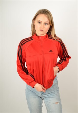 VINTAGE ADIDAS TRACK JACKET RED