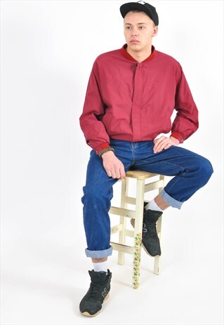 VINTAGE BOMBER JACKET IN MAROON