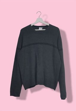 Vintage Calvin Klein Jumper Double lines in Grey L