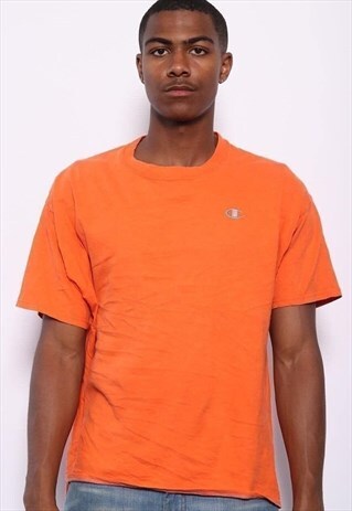 VINTAGE CHAMPION LOGO T-SHIRT ORANGE