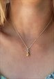 18CT YELLOW GOLD VERMEIL & SILVER PINEAPPLE NECKLACE