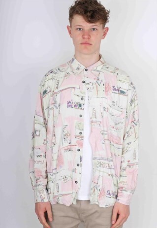 VINTAGE PATTERN SHIRT PTS532