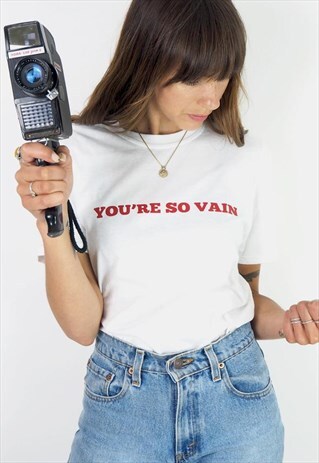 FANCLUB YOU'RE SO VAIN MUSIC SLOGAN OVERSIZED COTTON TEE