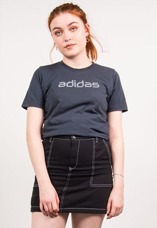 ADIDAS VINTAGE 90'S DARK GREY T-SHIRT