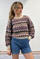 VINTAGE GEOMETRIC JUMPER -S/M
