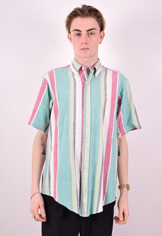 RALPH LAUREN MENS VINTAGE SHIRT LARGE MULTI STRIPES 90S