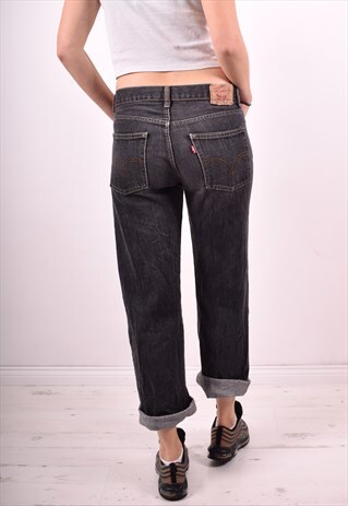LEVI'S 550 WOMENS VINTAGE JEANS W32 L29 GREY 90S
