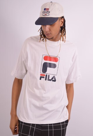 VINTAGE FILA T-SHIRT TOP WHITE
