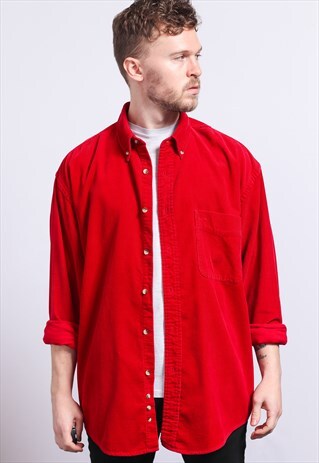 VINTAGE CORDUROY SHIRT RED