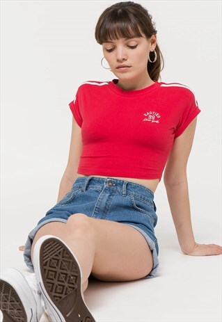 "NEW YORK" SHORT SLEEVE TOP IN RED