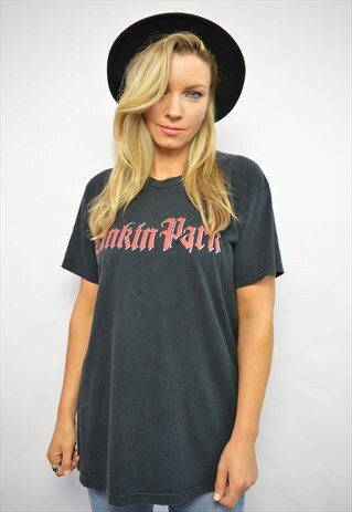 LINKIN PARK BLACK ROCK T-SHIRT ROCKER GRUNGE