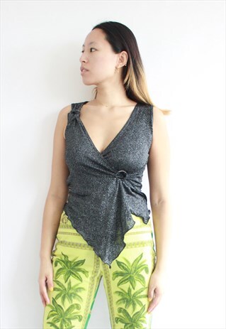 SILVER SHINY TOP