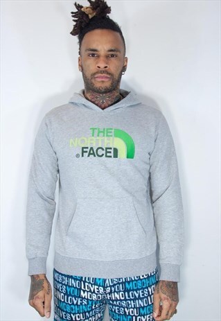 NORTH FACE VINTAGE HOODIE GREY