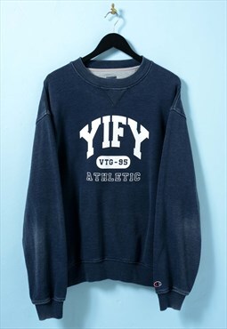 Yify College Athletic Blue Vintage Sweatshirt XL