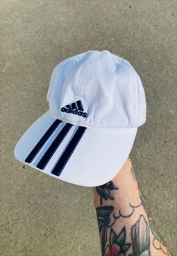 Vintage 90s Adidas Classic 3 Stripes Embroidered Hat Cap
