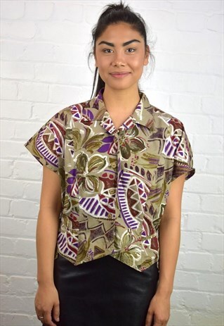 VINTAGE 90'S PATTERNED BLOUSE