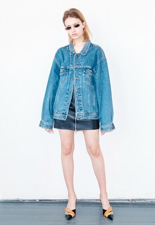 VINTAGE OVERSIZED DENIM JACKET / UNISEX