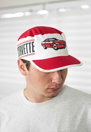 VINTAGE BASEBALL CAP CORVETTE LOGO 80S X 1.9