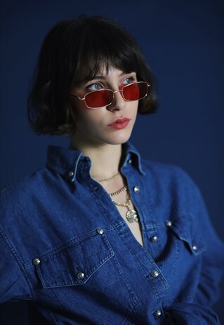 RED SUMMER OG 90S Y2K SLIM SUNGLASSES SHADES